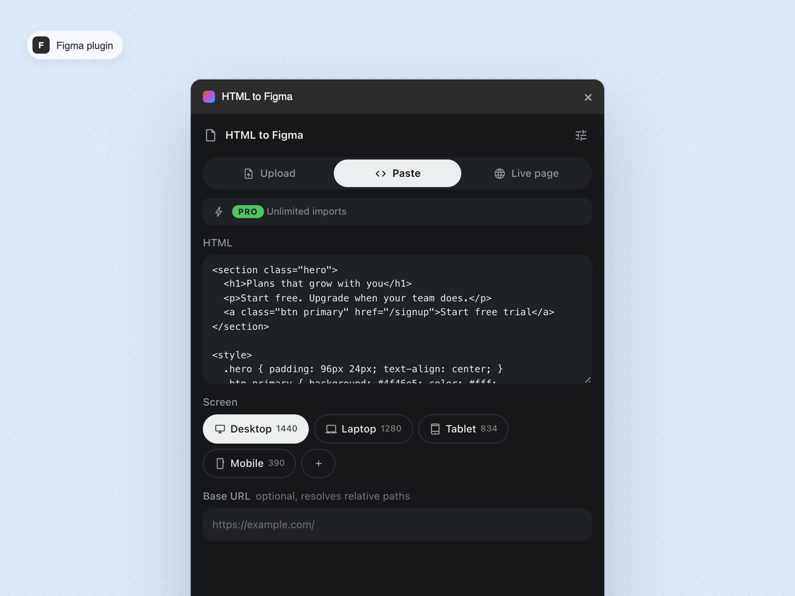 HTML TO FIGMA