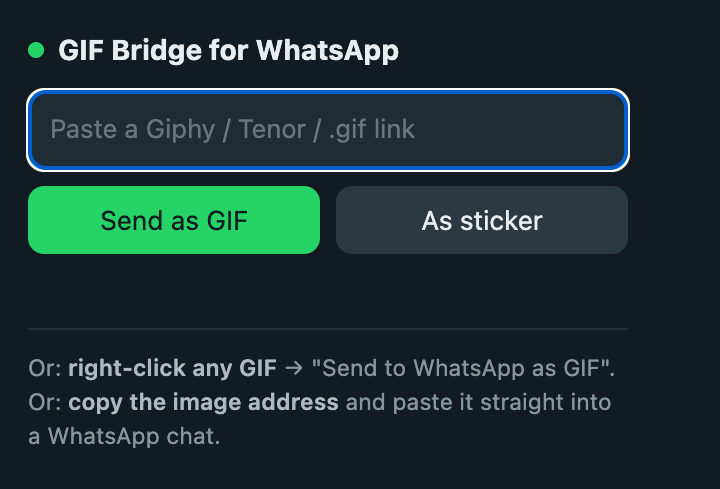 GIF Bridge popup